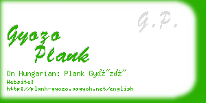 gyozo plank business card